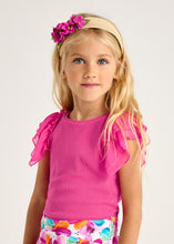 Load image into Gallery viewer, Hot Pink Flutter Sleeve Top
