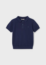 Load image into Gallery viewer, Navy Lightweight Knit Polo
