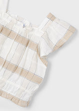 Load image into Gallery viewer, Beige Stripe Linen Cropped Top
