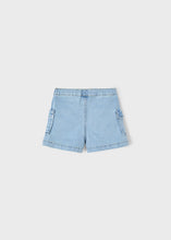 Load image into Gallery viewer, Light Wash Cargo Denim Shorts
