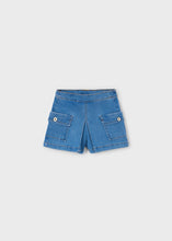 Load image into Gallery viewer, Medium Wash Cargo Denim Shorts
