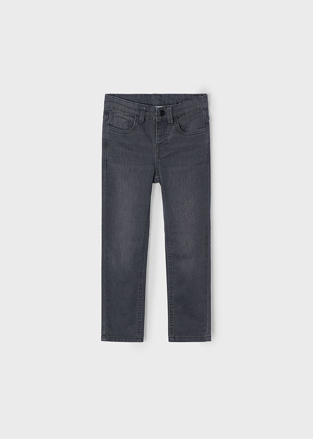 Charcoal Grey Slim Fit Denim Pants