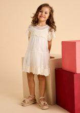 Load image into Gallery viewer, Natural Embroidered Tulle Dress

