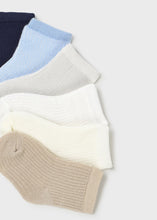 Load image into Gallery viewer, Blue/Neutrals Socks - 6 Pack
