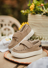 Load image into Gallery viewer, Taupe Suede Velcro Shoe
