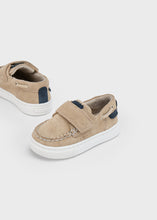 Load image into Gallery viewer, Taupe Suede Velcro Shoe
