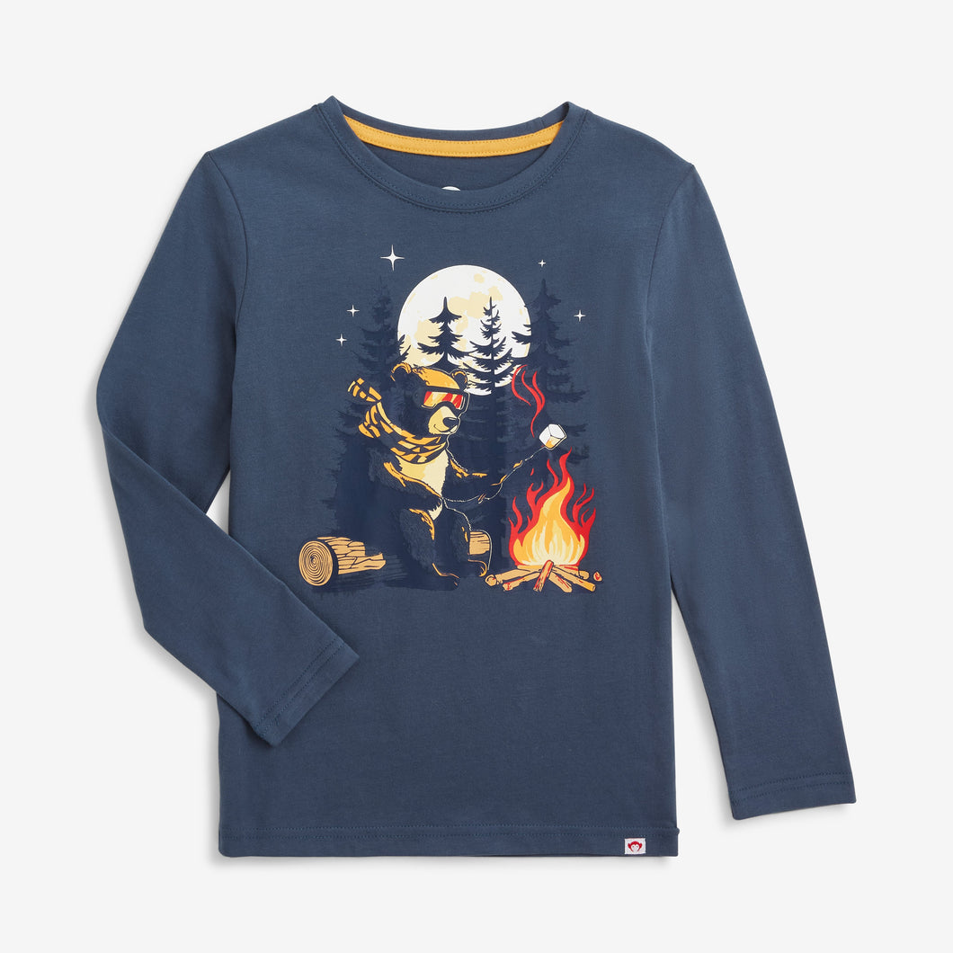 Campfire Bear Graphic Top