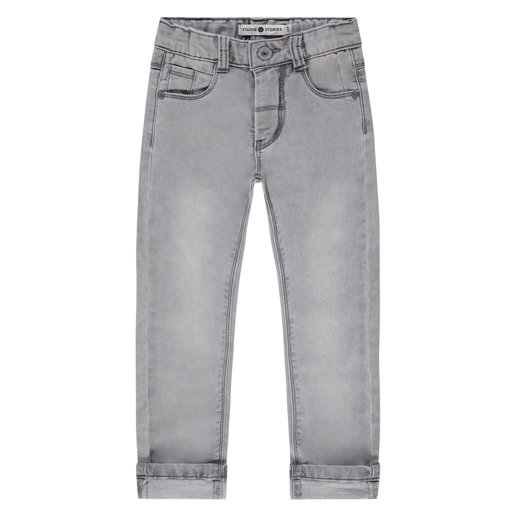 Grey Stretch Denim Pant