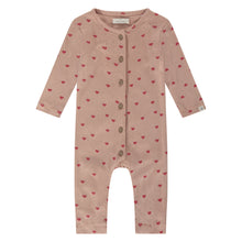 Load image into Gallery viewer, Dusty Coral Hearts Pointelle Coverall
