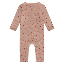 Load image into Gallery viewer, Dusty Coral Hearts Pointelle Coverall
