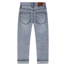 Load image into Gallery viewer, Light Wash Cuffed Stretch Jeans
