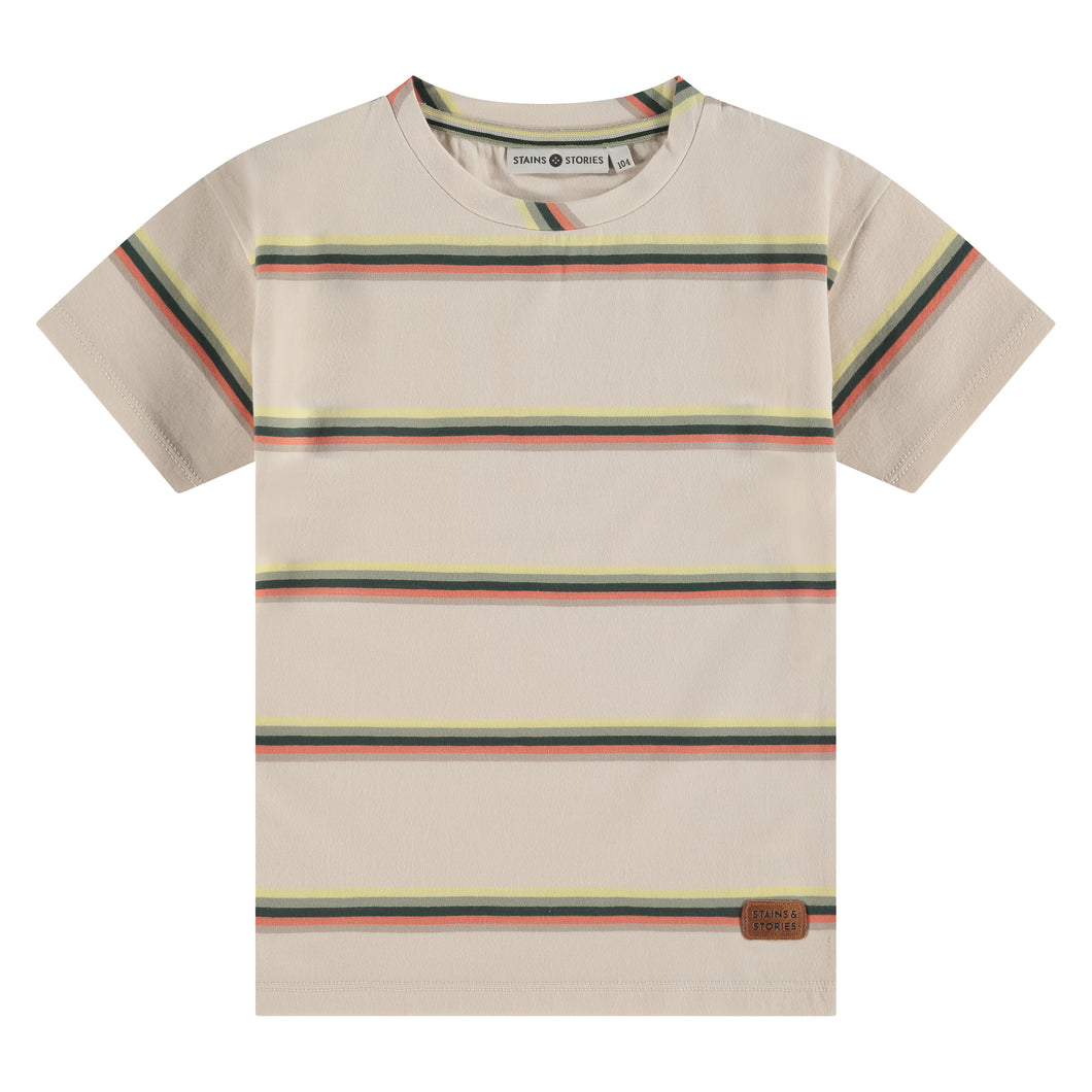 Bone Stripes Short Sleeve Tee