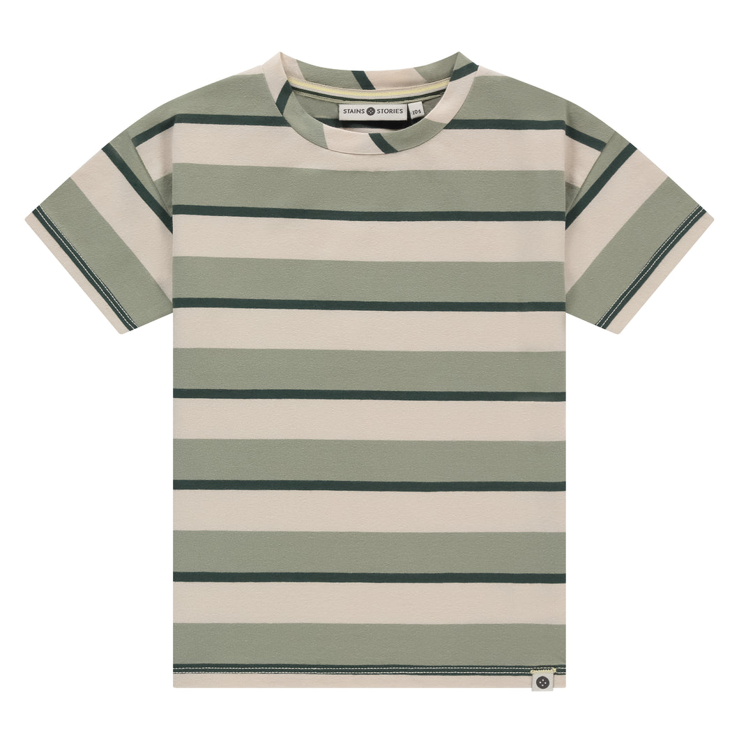 Pistachio Stripes Short Sleeve Tee