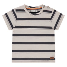 Load image into Gallery viewer, Bone Charcoal Stripe Short Sleeve Tee
