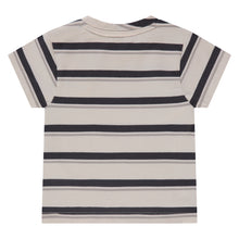Load image into Gallery viewer, Bone Charcoal Stripe Short Sleeve Tee
