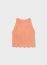 Load image into Gallery viewer, Peach Scalloped Knit Tank
