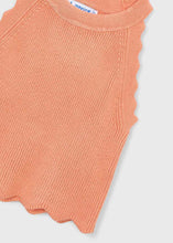 Load image into Gallery viewer, Peach Scalloped Knit Tank
