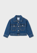 Load image into Gallery viewer, Dark Wash Cropped Denim Jacket
