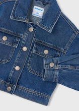 Load image into Gallery viewer, Dark Wash Cropped Denim Jacket
