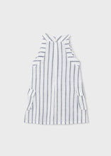 Load image into Gallery viewer, Navy Stripe Linen Dress
