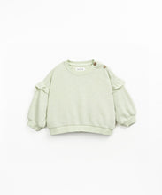 Load image into Gallery viewer, Mint Ruffle Baby Girl Crewneck
