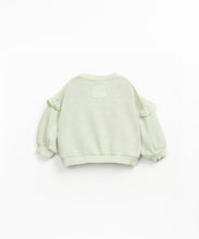 Load image into Gallery viewer, Mint Ruffle Baby Girl Crewneck
