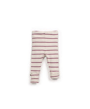 Load image into Gallery viewer, Dusty Plum Stripe Cuff Leggings
