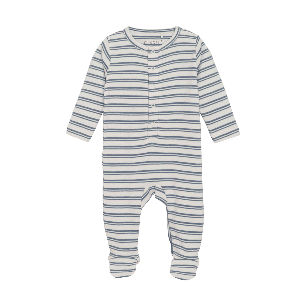 Blue Stripe Cozy Footie