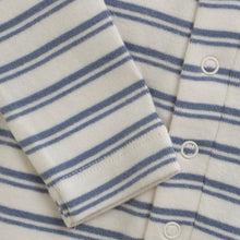 Load image into Gallery viewer, Blue Stripe Cozy Footie
