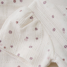 Load image into Gallery viewer, Purple Flower Pointelle Tee
