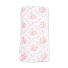 Load image into Gallery viewer, Rose Bow Lattice Swaddle Blanket

