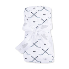 Load image into Gallery viewer, Simple Hockey Swaddle Blanket
