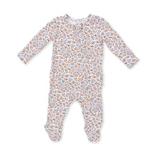 Load image into Gallery viewer, Hazel Floral Ruffle Two-Way Zip Footie
