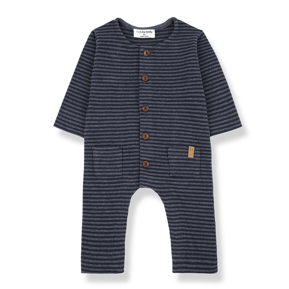 ALBERT Navy Stripe Cozy Coverall