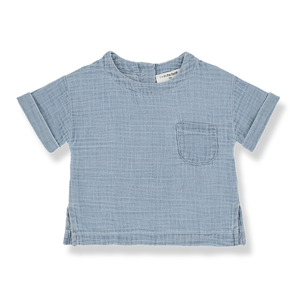 BENEDETTO Denim Short Sleeve Tee