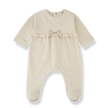 Load image into Gallery viewer, CARDENAC Ecru Ruffle Footie
