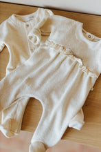 Load image into Gallery viewer, CARDENAC Ecru Ruffle Footie

