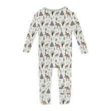 Load image into Gallery viewer, Natural Forest Moose Convertible Footie
