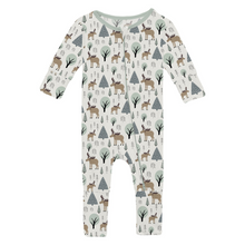 Load image into Gallery viewer, Natural Forest Moose Convertible Footie
