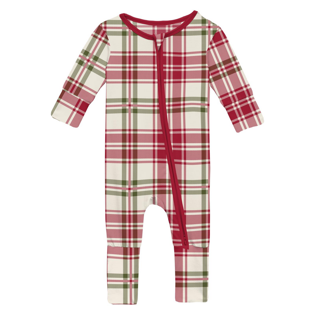 Fireside Plaid Convertible Footie