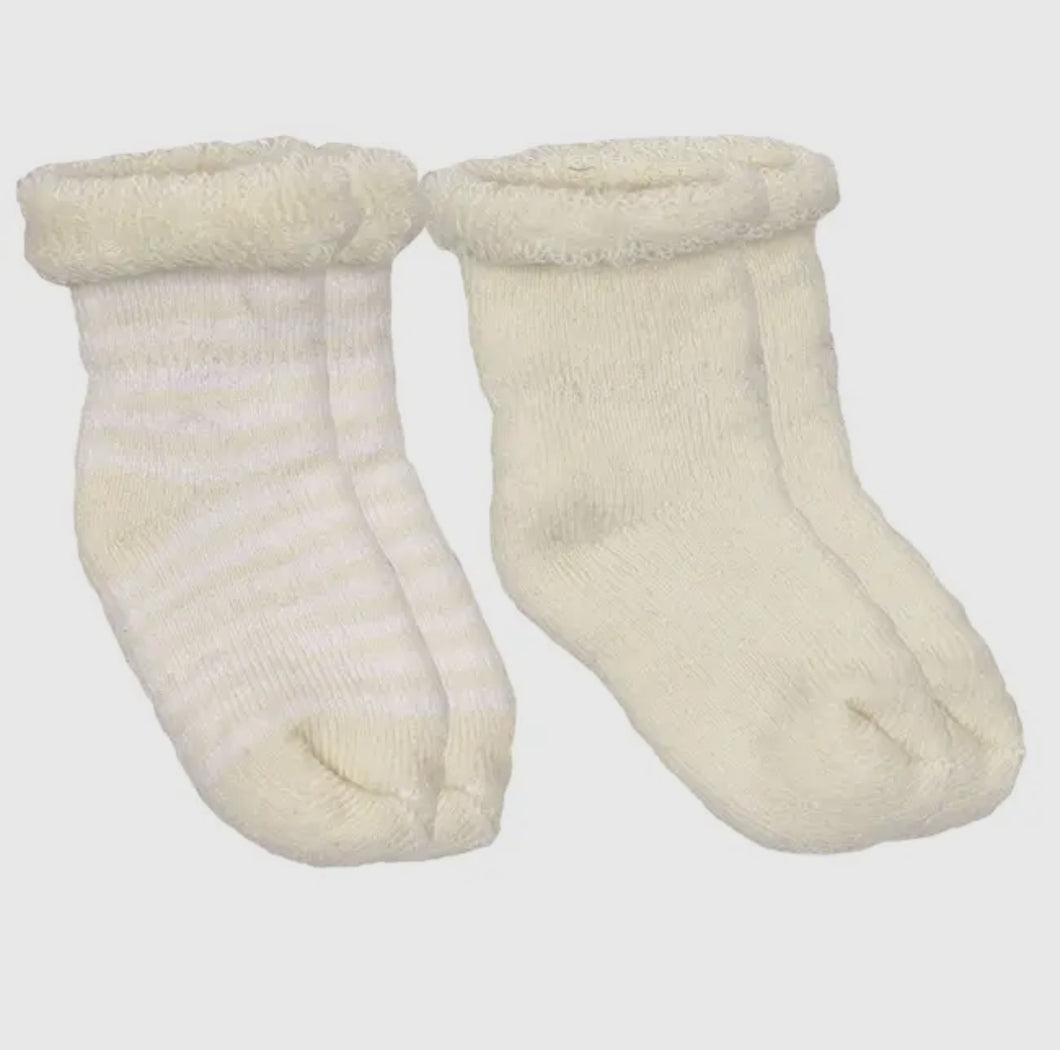 2 Pack Baby Socks - Butter