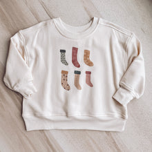 Load image into Gallery viewer, Christmas Stockings Boxy Sweatshirt
