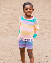 Load image into Gallery viewer, Tropical Rainbow Fringe Top
