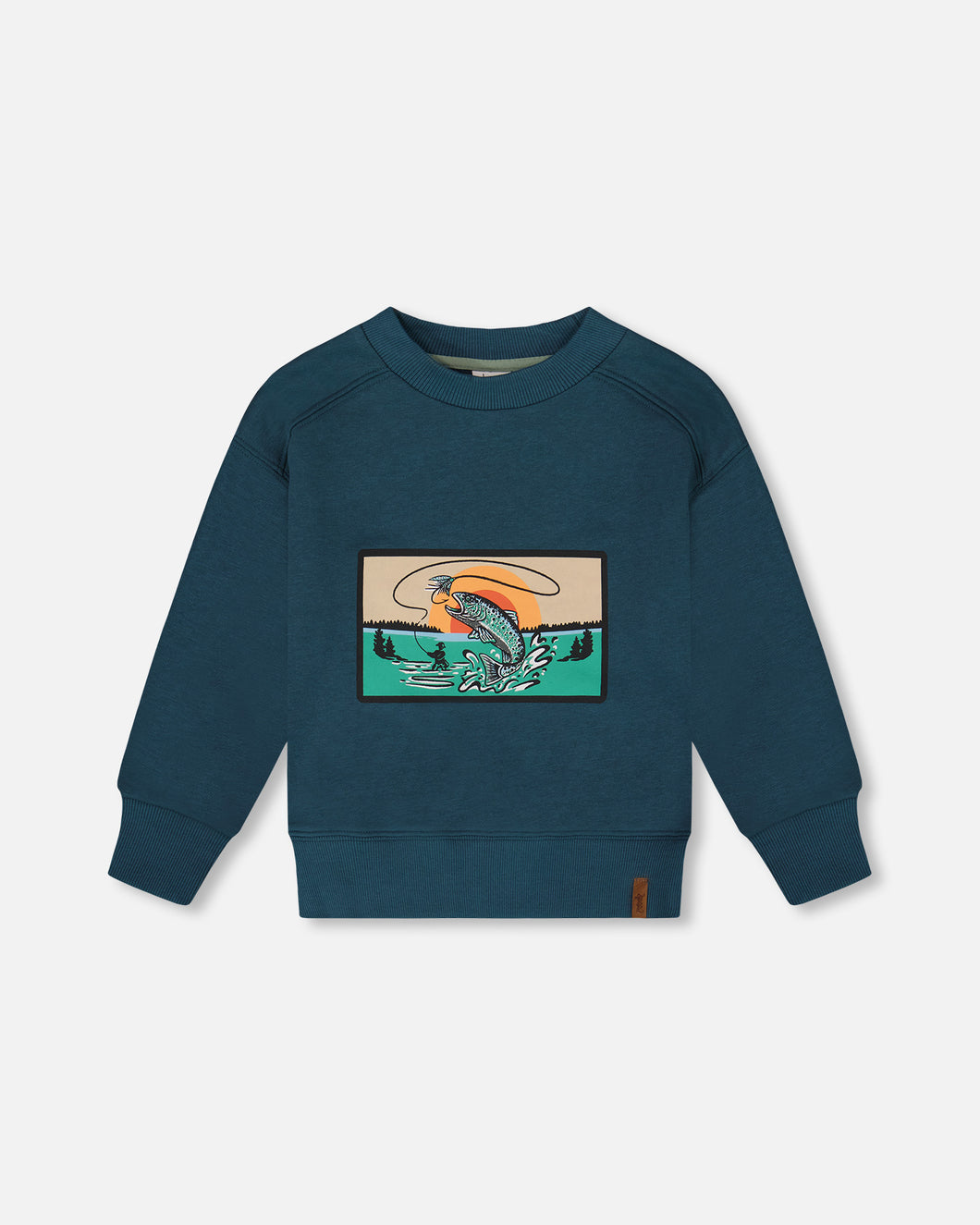 Teal Fishing Crewneck