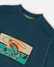 Load image into Gallery viewer, Teal Fishing Crewneck
