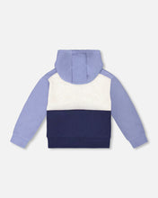 Load image into Gallery viewer, Peacoat Color Block French Terry Hoodie

