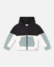 Load image into Gallery viewer, Anthracite Color Block French Terry Hoodie
