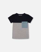 Load image into Gallery viewer, Grey Mix Color Block Tee
