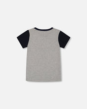 Load image into Gallery viewer, Grey Mix Color Block Tee
