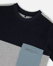 Load image into Gallery viewer, Grey Mix Color Block Tee

